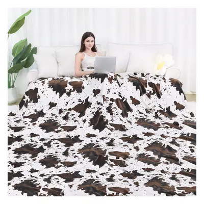 Fleece King Blanket for Couch Black and White Soft Bed Blanket 90x108inch Plush Cozy Lightweight