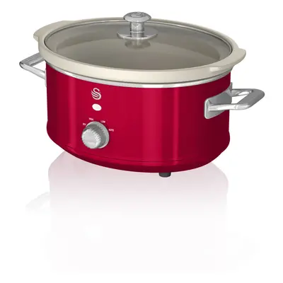 Swan Retro 3.5L Slow Cooker in Red