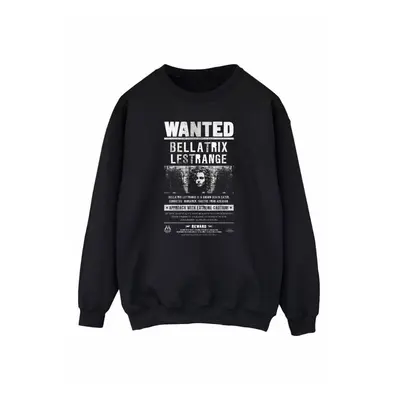 (S, Black) Harry Potter Womens/Ladies Wanted Bellatrix Lestrange Sweatshirt