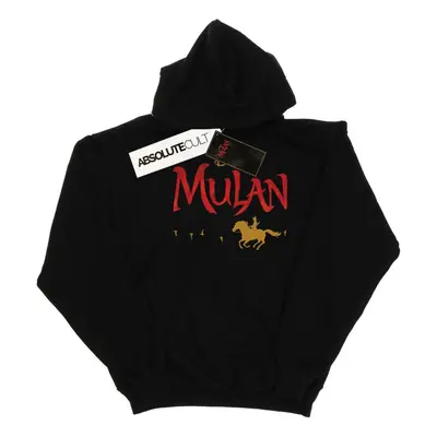 (XXL, Black) Disney Mens Mulan Movie Logo Hoodie