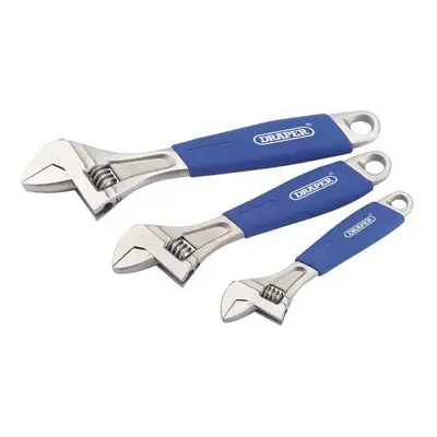 Draper 3-Piece Soft-Grip Adjustable Wrench Set