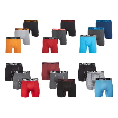 HEAD Mens Performance Boxer Briefs - 6-Pack Mystery Colors Stretch Und