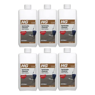 6 x HG Laminate Cleaner Shine Restorer Product - 1Litre