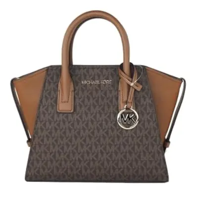 MIcHAEL Michael Kors Avril Small Logo Top-Zip Satchel - Brown