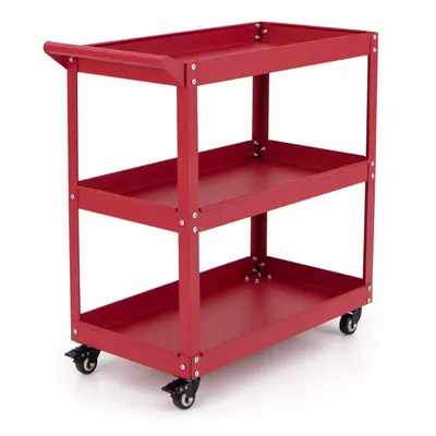 3-Tier Rolling Tool Cart Heavy-Duty Metal Cart Industrial Tool Organizer