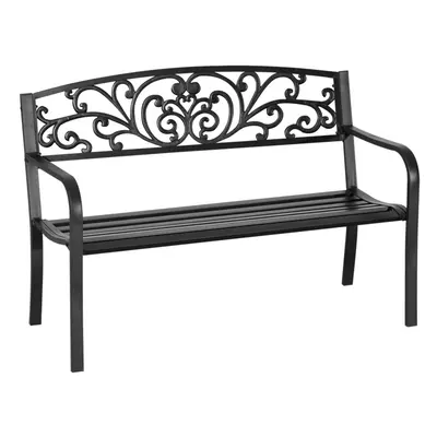 Outsunny Metal Garden Bench Seater Porch Patio Park Chair Seat Outdoor Relax