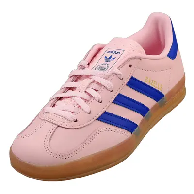 (4.5) adidas Gazelle Indoor Womens Fashion Trainers in Pink Blue