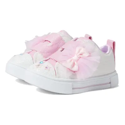 Skechers Kids Girls Toes Twinkle Sparks-Glitter Gems Sneaker White/Pi