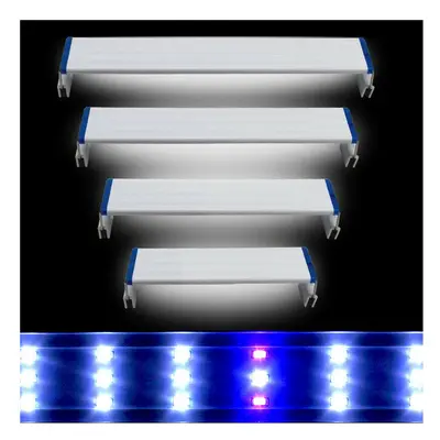 (Blue white, 50cm) Super Slim LEDs Aquarium Lighting Aquatic Plant Light 20-60CM Extensible Wate