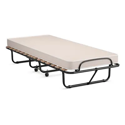 Rollaway Folding Bed Portable Bed Cot with Memory Foam Mattress