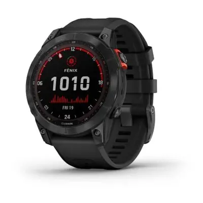 Garmin fÄnix Solar Multisport GPS Watch, Black with Silicone Band