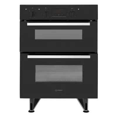 Indesit Aria IDU6340BL Built Under Double Oven With Feet - Black