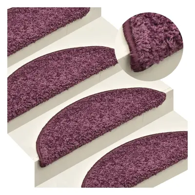 vidaXL Carpet Stair Treads pcs Dark Purple 65x21x4 cm