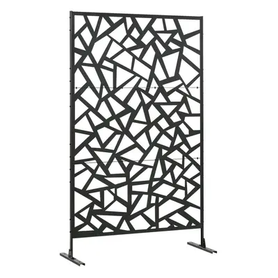 Outsunny Metal Garden Partition Screen Decorative Outdoor Divider w/Screws