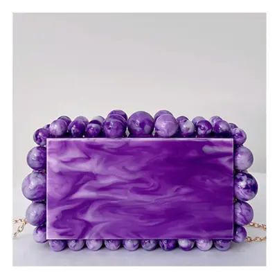 (Purple) New Ladies Casual Chain Crossbody Bag Shoulder Bags for Party Women Clutch Bags Banquet