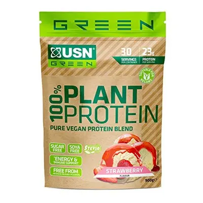 USN Percent Pure Plant Protein Strawberry: 100% Vegan Whey Protein, Sugar Free Plant Protein Sha