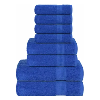 (blue) vidaXL Towel Set Piece Tea Towel Hand Towel Wash Towel gsm 100% Cotton