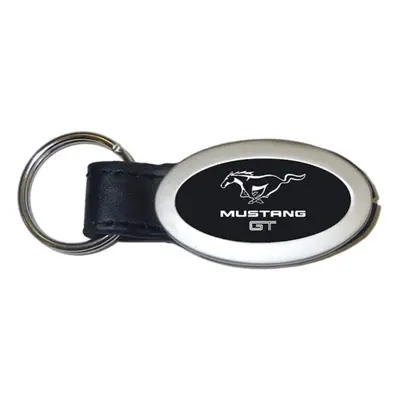 Au-TOMOTIVE GOLD Oval Key Chain for Ford Mustang GT (Black)