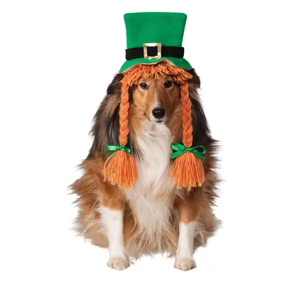 Rubie's Costume Co St. Patty's Day Girl Pet Costume Hat with Braids