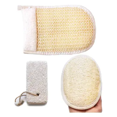 Coimoon Set (Made in Europe)- Exfoliating Organic Loofah Face Pads And