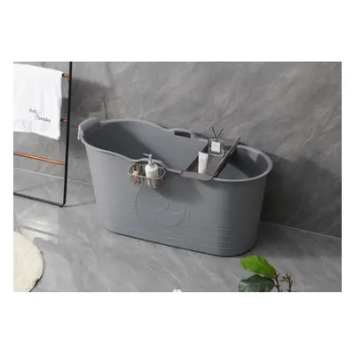 Fimous Bathtub Adults Freestanding Bath for Hot Bath and Ice Bath Grey