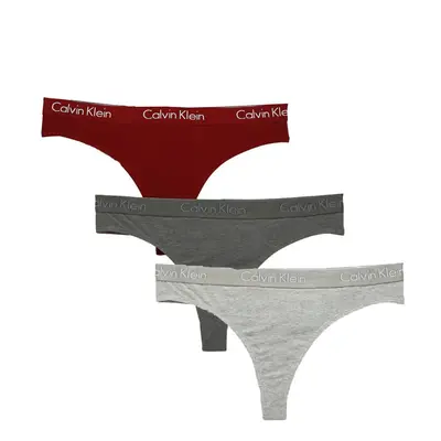 Calvin Klein Women`s Motive Cotton Thong Pack (G(QP2350-605)/B Medi