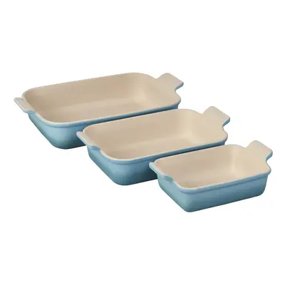 Le Creuset Stoneware Heritage Set Rectangular Dishes, Caribbean