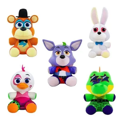 (5PCS/SET) FNAF Five Nights at Freddy's SECURITY BREACH Plush Doll toy Adult Kids Gift