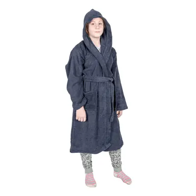 (Navy, Years) Kids Hooded Egyptian Cotton Bathrobe