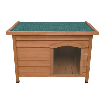 Dog Kennel Wooden Pet House Shelter Animal Hut Outdoor Open Top Raised Base