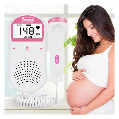 LCD Fetal Doppler Probe Prenatal Baby Heartbeat Monitor Ultrasonic Detector