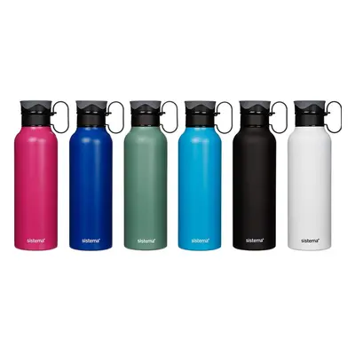 Sistema Stainless Steel Bottle, 600ml. Assorted Colours.