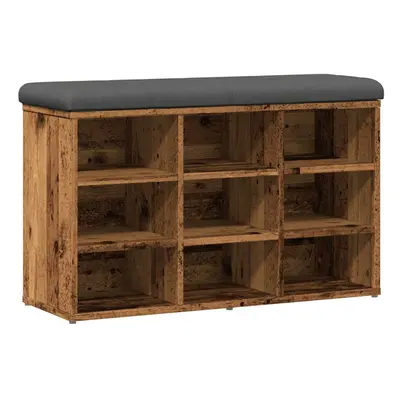 (old wood, x x cm) vidaXL Shoe Bench Old Wood 82x32x50 cm Engineered Wood bench storage bench