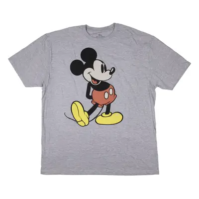 Disney mens Disney Men s Giant Mickey Mouse Gray Graphic T Shirt Char