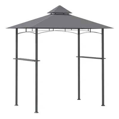 Outsunny Outdoor Double-tier BBQ Gazebo Shelter Grill Canopy Barbecue Tent Patio