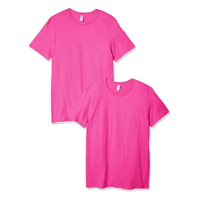 Fruit of the Loom Men's Crew T-Shirt (2 Pack) Cyber Pink Small