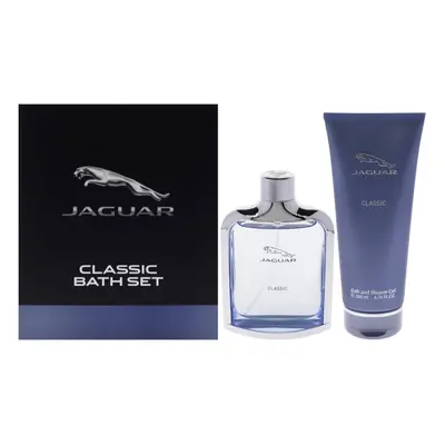 Jaguar Classic Blue by Jaguar for Men - Pc Gift Set 3.4oz EDT Spray, 6.7oz Bath and Shower Gel