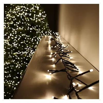 960 LED (12.4m) Premier Cluster Christmas Tree Lights with Timer - Warm White