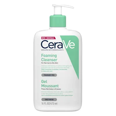 CeraVe Foaming Cleanser for Normal to Oily Skin with Niacinamide and Essential Ceramides 473ml