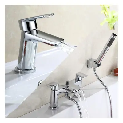 Wilpa Basin Mixer, Bath Shower Mixer Tap & Waste Chrome