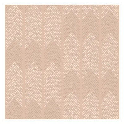 (Blush) Nyle Chevron Stripe Vinyl Wallpaper Fine Decor