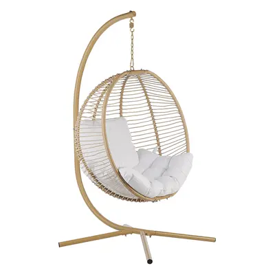 Hanging Chair with Stand ARCO Fabric Beige