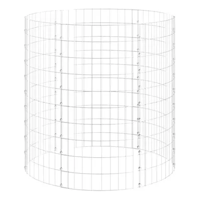 (100 x cm (Dia. x H)) vidaXL Circular Gabion Pole Garden Gabion Basket Gabion Cage Galvanised St