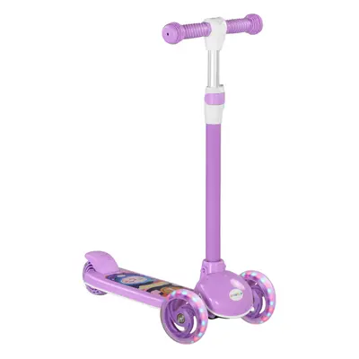 AIYAPLAY Kids Wheel Scooter for Years Old w/ Adjustable Height, Purple