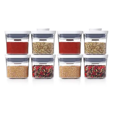 OXO Good Grips 8-piece 0.2 Qt Mini POP Container Set for Dried Herbs Spices and More