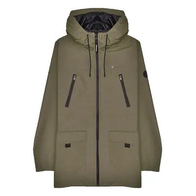 (2XL, Khaki) Lambretta Mens Terrace Retro Warm Winter Hooded Fashion Jacket Coat