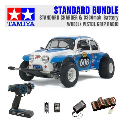 TAMIYA RC Sand Scorcher Off Road Buggy 1:10 Standard Wheel Radio Bundle