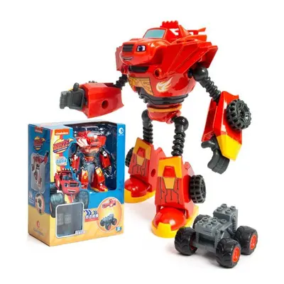 (red) Blaze Monster Machines Anime Figure Cartoon Plastic/alloy Deformed Car Action Figure Model