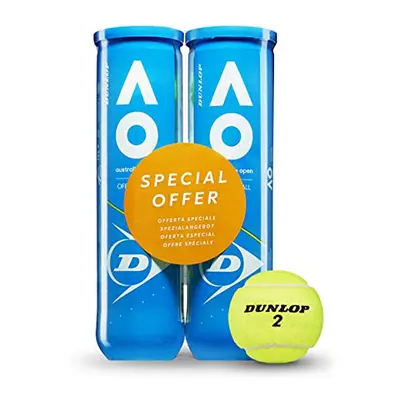 Tennis Ball Australian Open - for Clay, Hard Court and Grass (2 x Bi-Pet), lemon tree