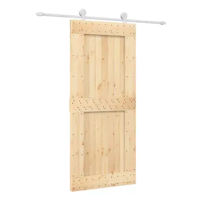 vidaXL Sliding Door Barn Door with Hardware Set Interior Door Solid Wood Pine